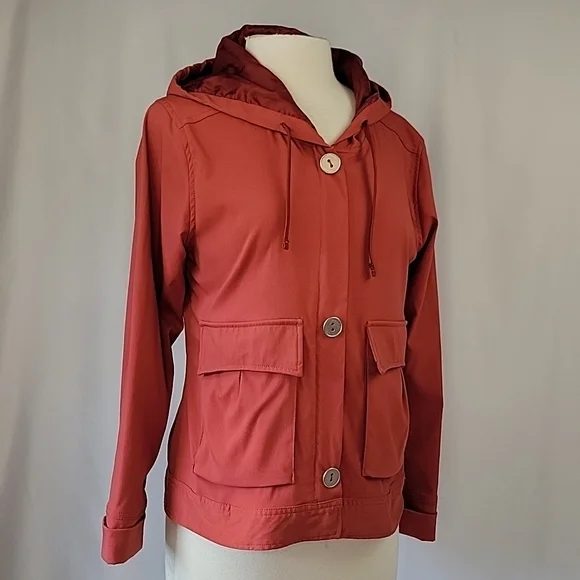 Prana Lightweight Hooded Jacket Terra Cotta Size Large - Picture 1 of 12
